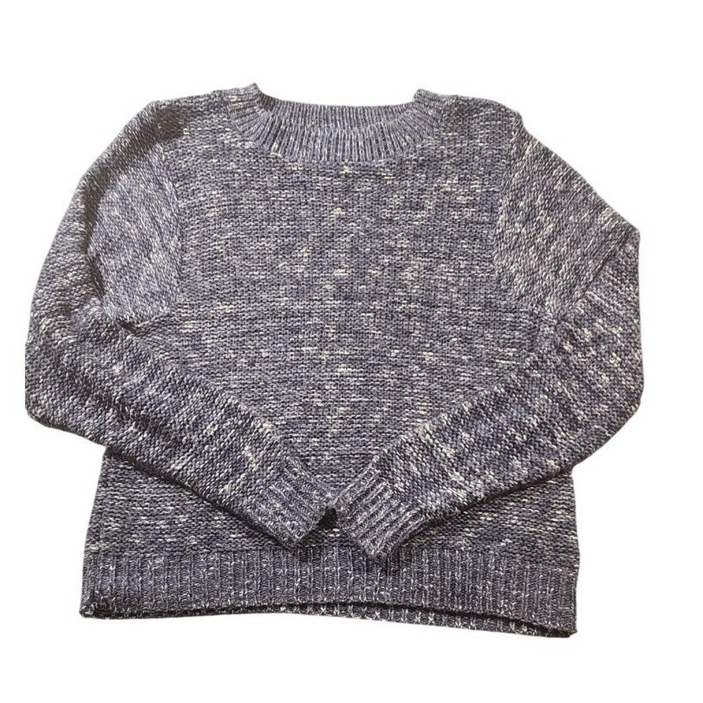 Susina Sweater Womens XS Blue Knit Crew Neck Long Sleeve Pullover Made USA